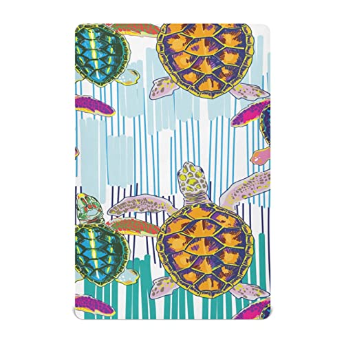 Image of UMIRIKO Color Sea Turtle Crib Sheets for Baby, Playard Sheet for Toddler, Girl and Boy, Soft and Breathable 52x28x9in 20843062