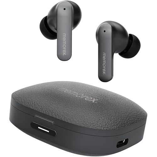 Memorex True Wireless Translation Earbuds | MX-TW100(L) | AI Real-Time Language Translator | Active Noise Cancellation | Bluetooth Earbuds | 144 Languages | 6H Playtime | Blue