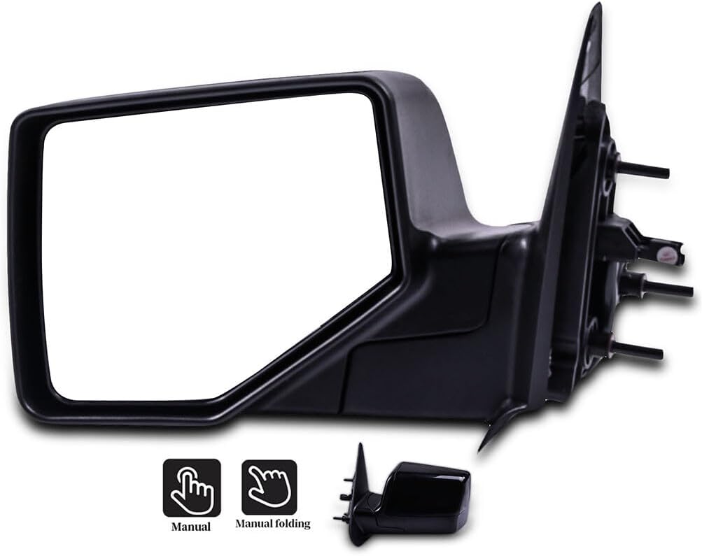 Driver Side Black View Mirrors Fit for 2006 2007 2008 2009 2010 2011 For Ford Ranger Manual Folding Non-heated Exterior Mirrors 0