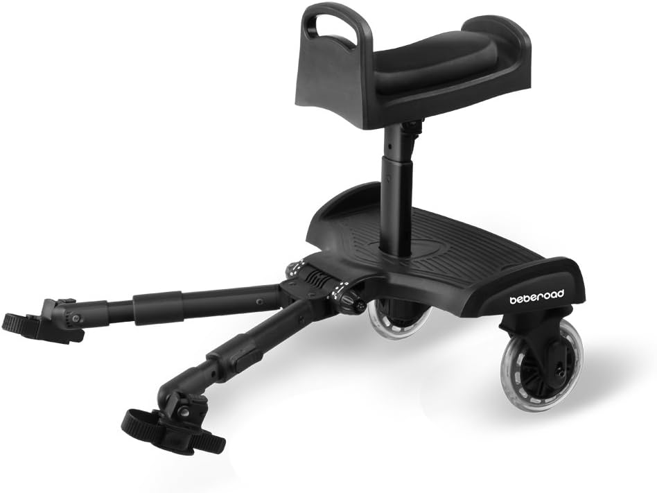 2020 Design Rider Baby Stroller Glider Board and Detachable 3 Height Sponge Seat, All Wheel Suspension, Version 2.0, Holds Kids up to 45 Lbs