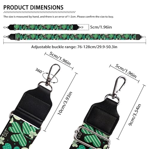Image of Adjustable Purse Strap Replacement, Wide Shoulder Canvas Bag Strap, Crossbody Handbag Strap
