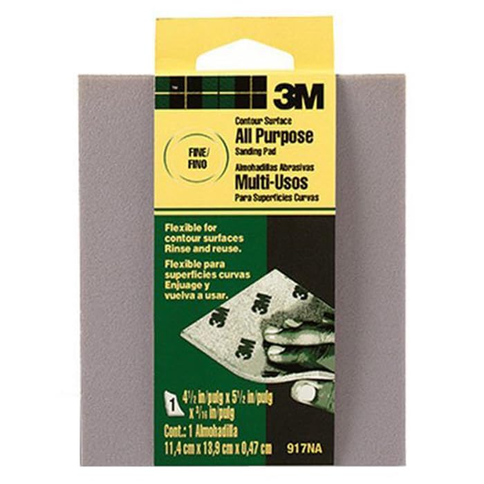24-Pack of 4-1/2” x 5-1/2” 3M 917 Softback Contour Sanding Sponge, Fine