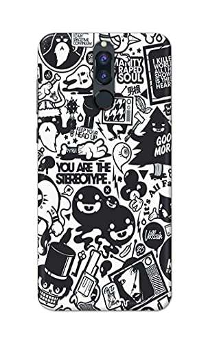 Image of Printed Hard Back Cover Case for Huawei Mate 10 Lite | Huawei Nova 2i | Honor 9i Back Cover (Mixed Cartoon) -203