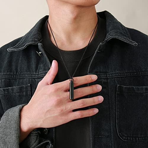 Vnox Urn Necklaces For Ashes - Cylinder Cremation Necklace For Men Women Pet Human Pendant Necklace Keepsake Cremation Jewelry,Set For 5 #TOP5