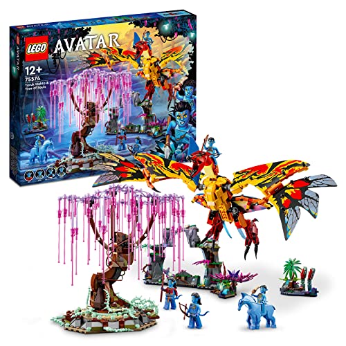 LEGO 75574 Avatar Toruk Makto und der Baum der Seelen, Bauspielzeug mit 4 Minifiguren, im Dunkeln leuchtende Pandora…
