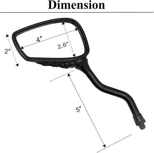 Miniatura 2 de Par de distintivos espejos de bicicleta de mano con esqueleto de cráneo, espejo retrovisor lateral para manillar, soporte de montaje en espejo,