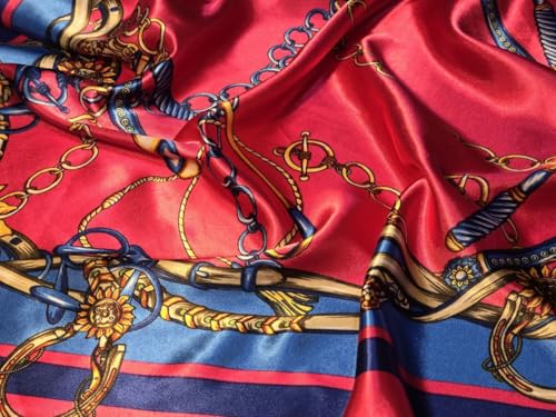 GIFTS FOR WOMEN Fashion Large 35"x35" Square Silk Feeling Scarf, Head Hair Neck Scarf, Head Hair Wrap for Women, Accessories for Women in Luxury Clutch-Style Gift Box3