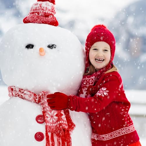 ONESING 16 Pairs Stylish Knitted Kids Gloves Children Gloves Bulk for Boys Girls - Keep Little Hands Warm and Classic Mixcolor A4