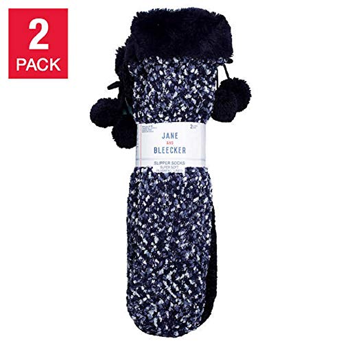 Jane & Bleecker 2 Pair Slipper Socks for Ladies2