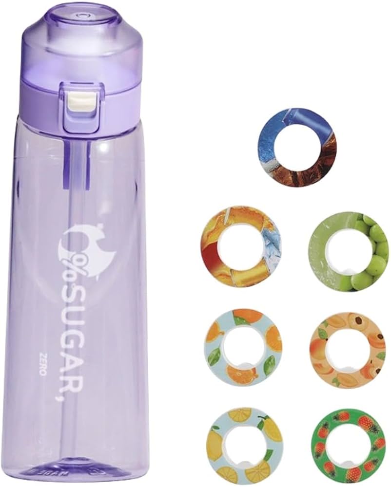 水筒　ウォーターボトル　ストロー　650ml Amazon｜zjdgweh フレーバーウォーター ボトル ストロー付き水筒 味が