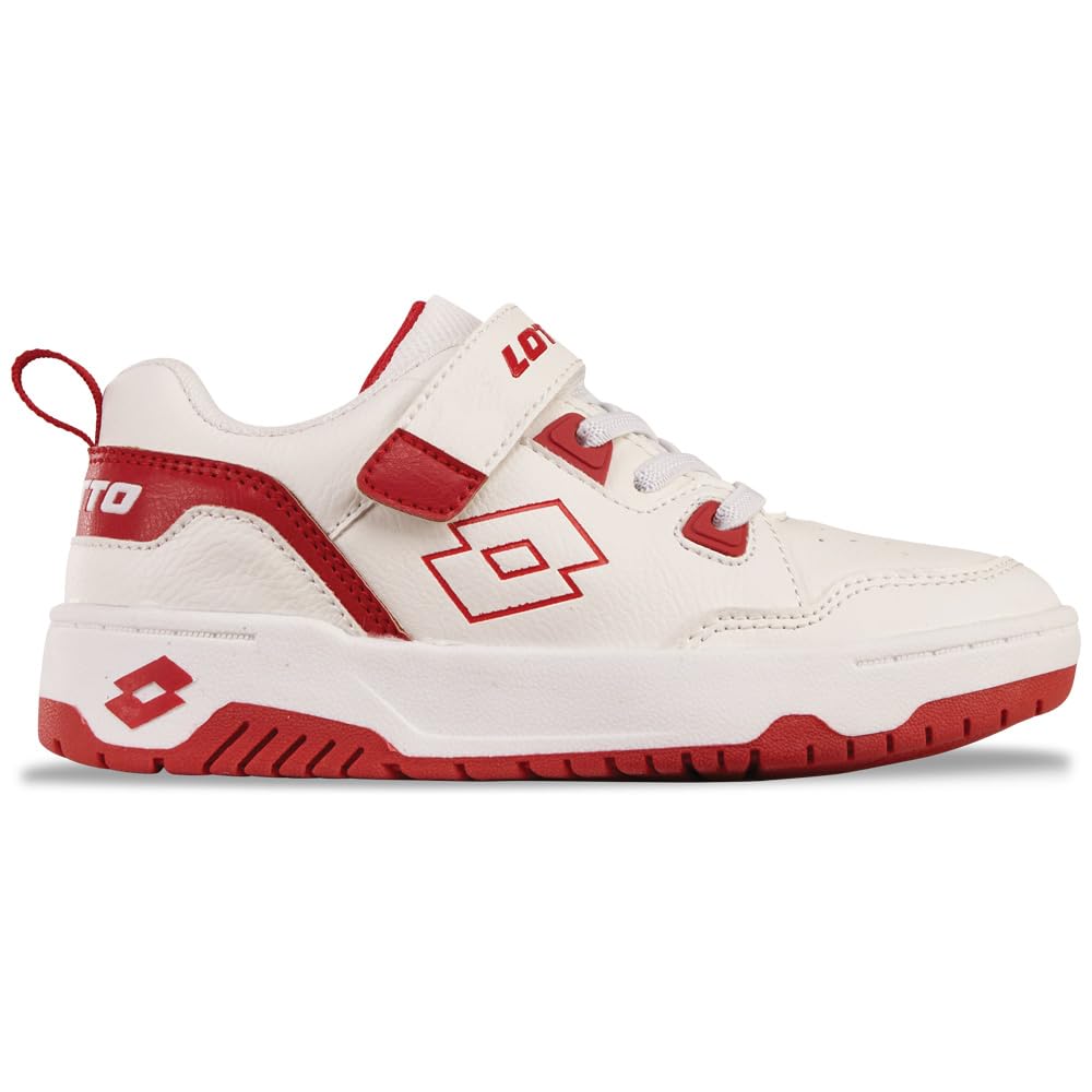 LOTTO Unisex Kid's AWERY K, White Red, 11.5 UK Child