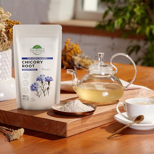 Image of 30 Bags Tea Chicory Root Tea Herbal (Cichorium Intybus) - 30 Count 1.5g Bags Chicory Root Herb Achicoria
