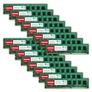 【DDR3 RAM】 GIGASTONE 128GB Kit (16x8GB) DDR3/DDR3L 1600MHz (1333MHz) PC3-12800 (PC3-10600) CL11 1.35V/1.5V 2Rx8 UDIMM 240 Pin Nicht-ECC ungepuffert PC Desktop Hochleistung Arbeitsspeicher Upgrade