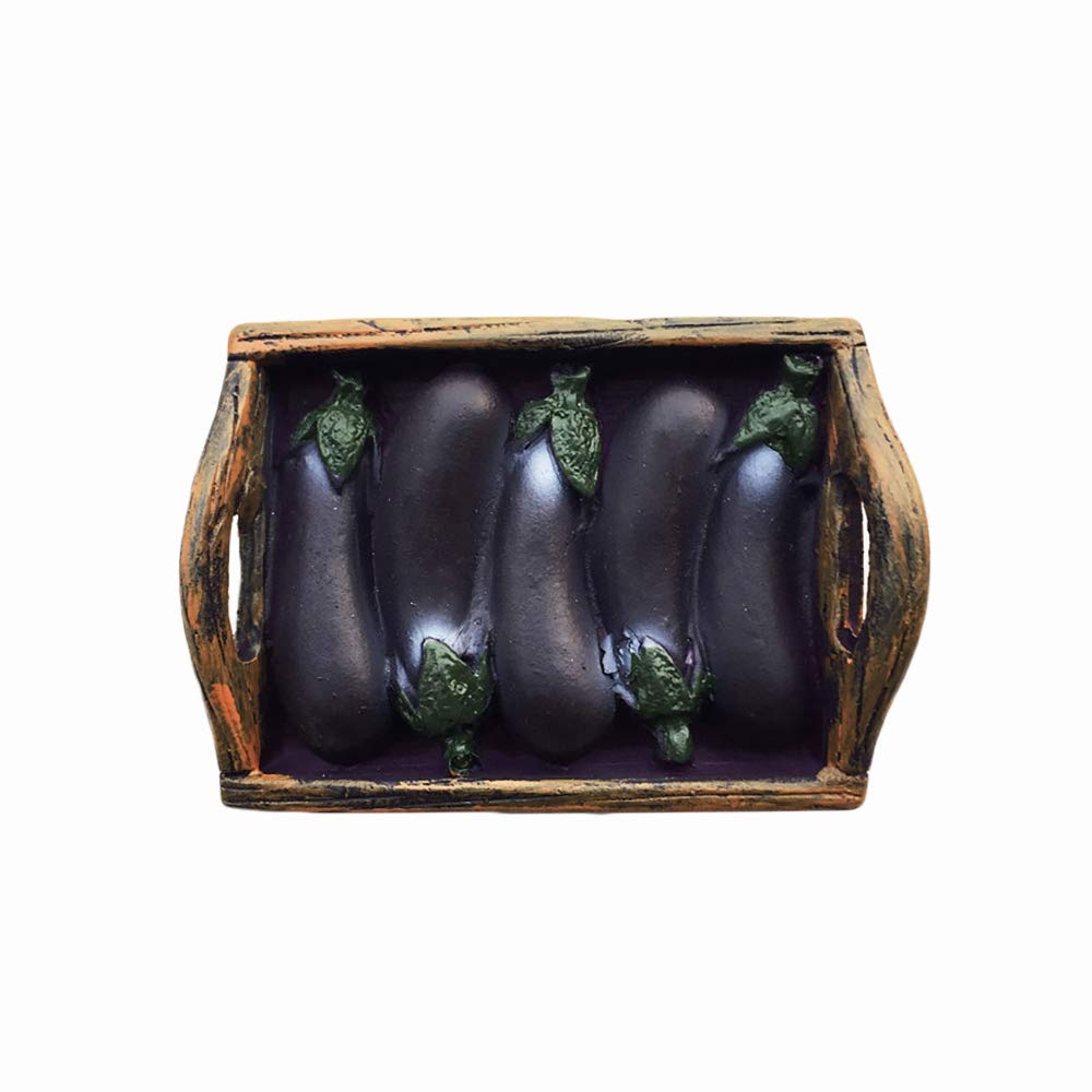 Wedarego Eggplants Delicious Food 3D Refrigerator Magnet Resin Travel Souvenirs,Handmade Home & Kitchen Decoration Fridge Magnet Collection Gift
