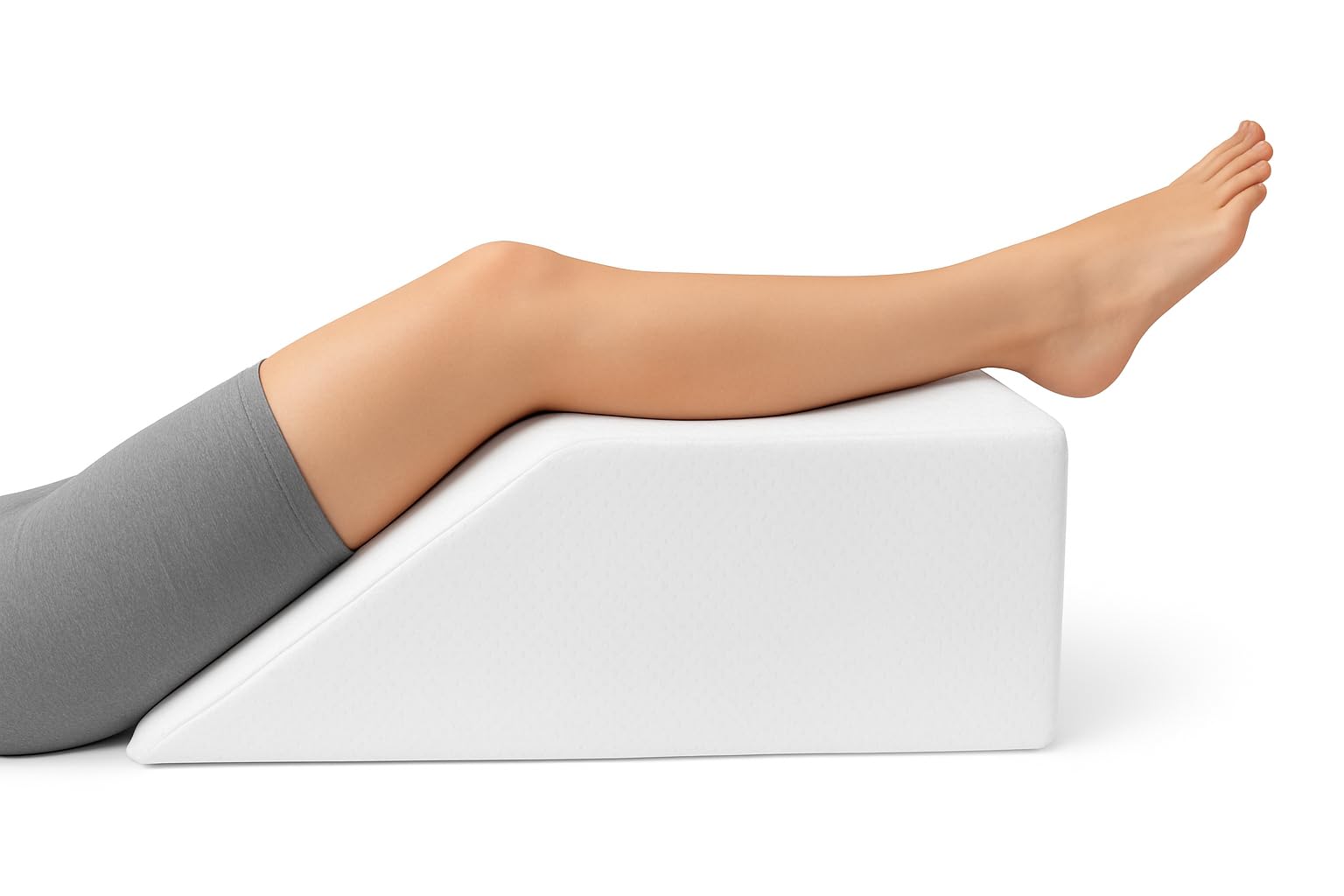 Multiflux LARGE Leg Elevation Pillow with Memory Foam Layer Orthopaedic Body Up Support Reclining Legs Improves Blood Circulation Surgery Recovery Reduce Swelling & Knee Pain Relief Removable Cover