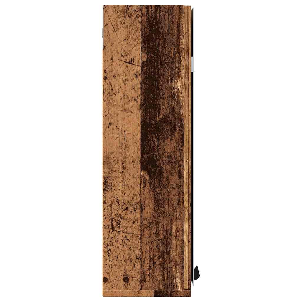 SYDE Armario Baño Espejo 2 Compartimentos 64x20x66,5cm | Madera de ingeniería resistente a humedad, diseño moderno para pared, almacenaje para artículos de aseo