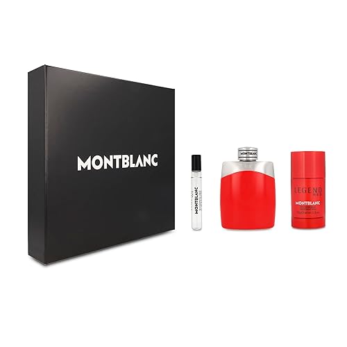 Miniatura 2 de MONT-BLANC Legend Red - Juego de 3 piezas para hombre (3.4 onzas Eau De Parfum Intense Spray + Desodorante en barra de 2.5 oz + Eau De Parfum Spray