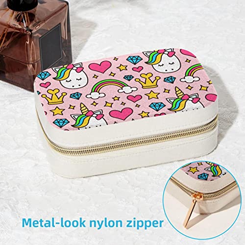 Boîte à bijoux licorne de voyage compacte pour bagues et colliers - 7