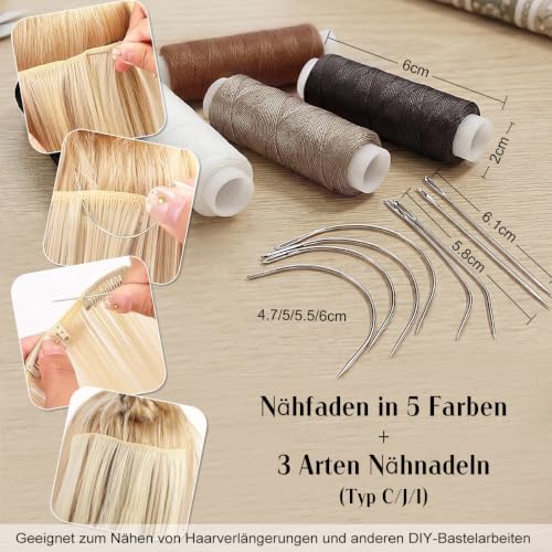 Juego de herramientas para extensiones de cabello con estuche protector 6