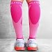 BLITZU Calf Compression Sleeves for Men and Women. Footless Compression Socks Support for Varicose Vein, Nursing, Running. Leg Sleeve Brace for Shin Splints, Pain Relief & Reduces Swelling Pink S-M