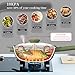 TIBORANG 8 in 1 Multipurpose 11 Inch 5 Quart Heat Indicator Nonstick Deep Frying Pan with Glass Lid,Steamed Grid,PFOA-Free,Dishwasher&Oven Safe,Works with All Stovetops (Olivedrab)