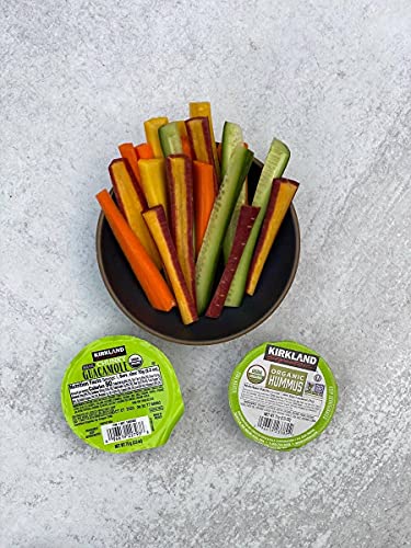 Gourmet Kitchn Hummus Fresh Kirkland Signature Organic Healthy Snack - Non-Gmo - Keep Refrigerated (Pack Of 3)- 20 Single Serve Cups Per Box - 60 Total Cups #TOP4