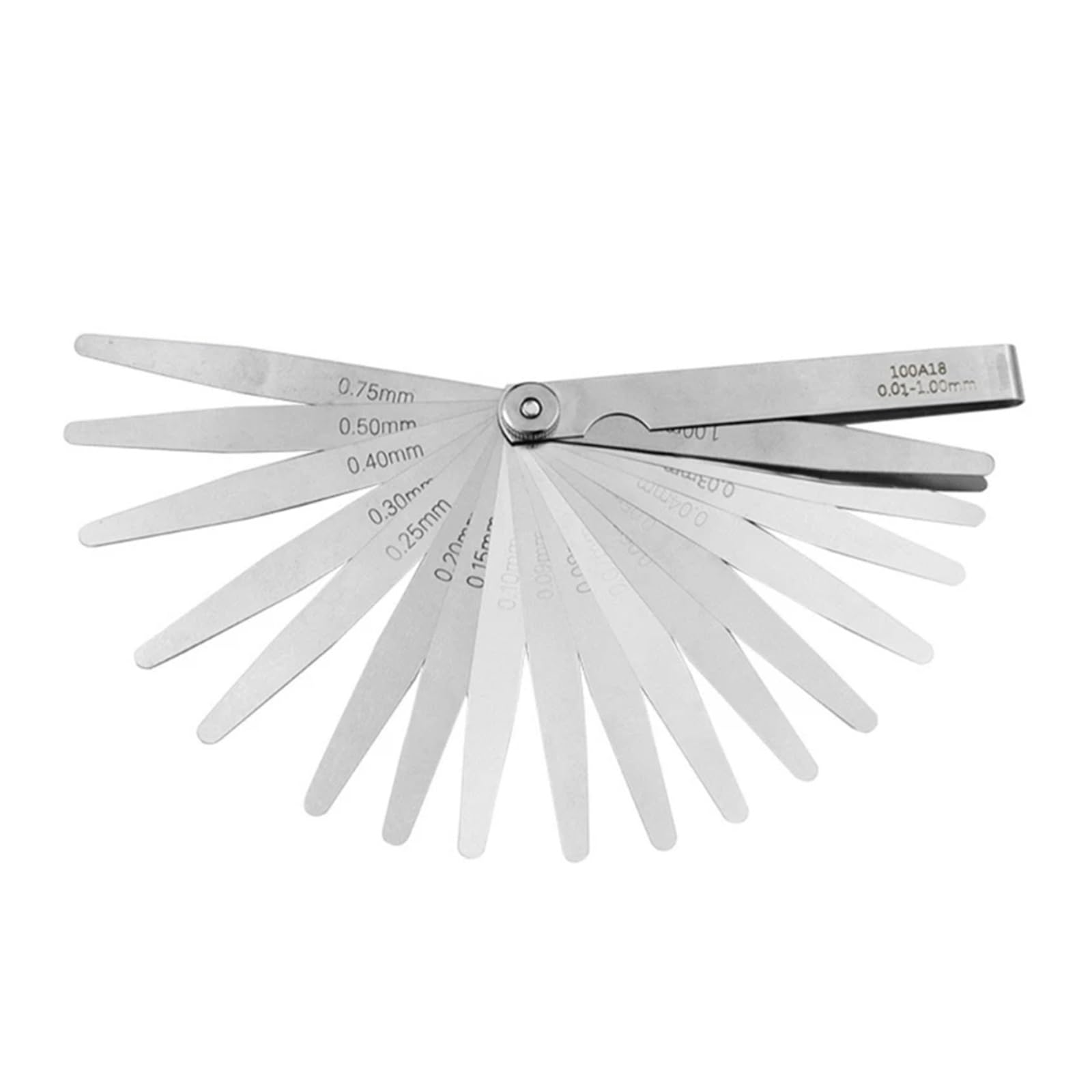 Feeler Gauges, Feelers Gauges 0.01-1mm/0.05-0.50mm/0.05-1.00mm/0.02-1.00mm Thickness Gaps Filler Woodworking(100A18 0.01 to 1mm)