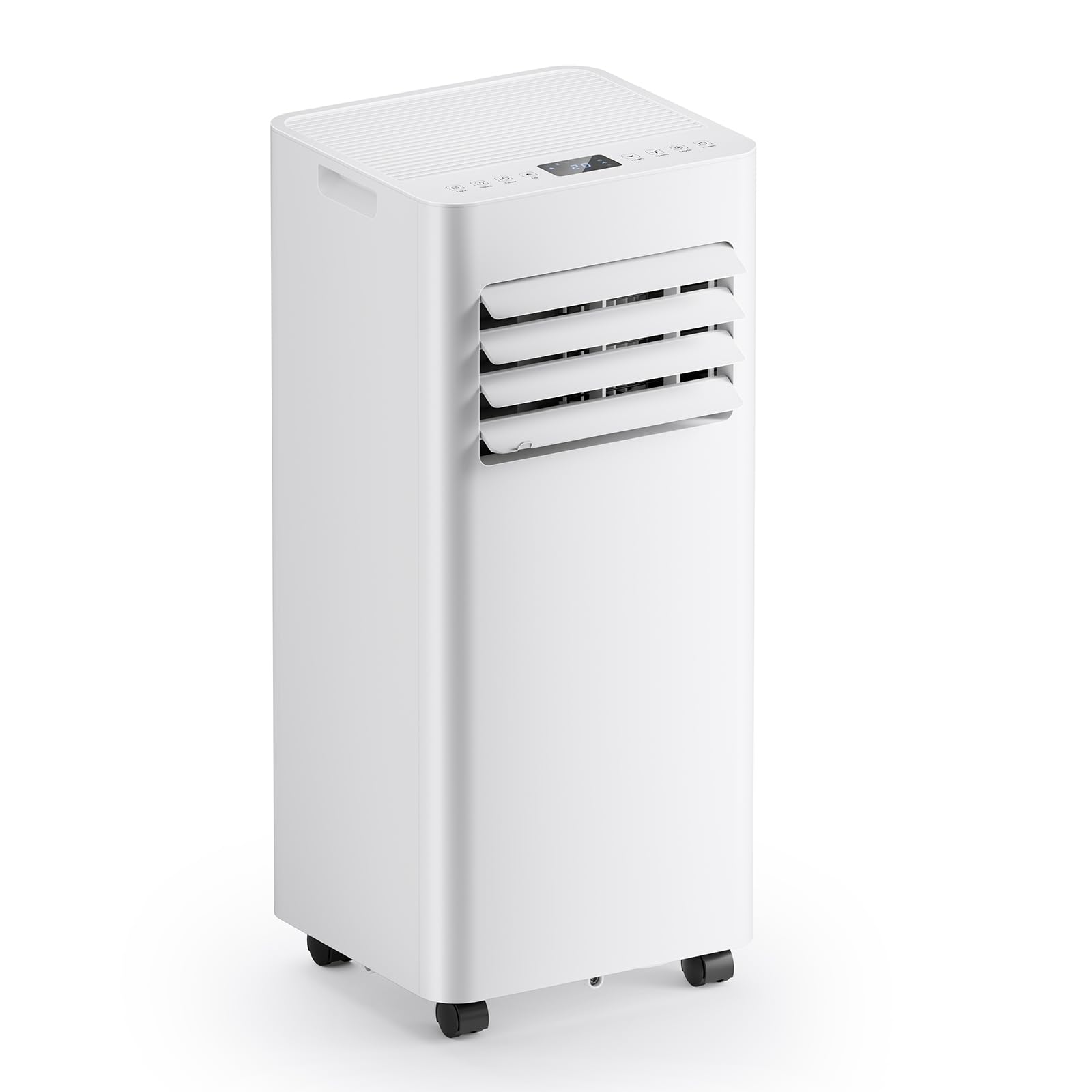 Climatiseur mobile 9000 BTU, 4 en 1 (refroidissement/déshumidification/ventilateur/mode veille), télécommande, écran LED, minuterie 24h et sécurité enfant – Idéal pour la maison, le bureau, le camping