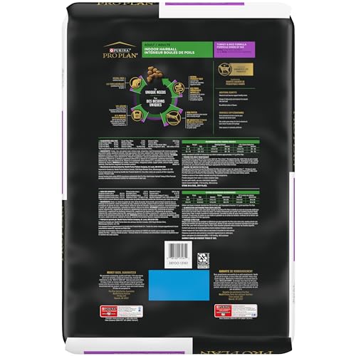 Purina Pro Plan Dry Cat Food, Specialized Indoor Hairball Turkey & Rice - 7.26 kg Bag (1 Pack) - Image 3