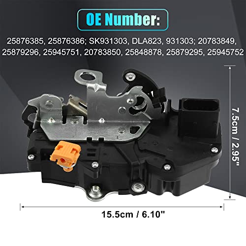 Image of X AUTOHAUX Power Door Lock Actuator Motor Front Left Driver Side for Chevrolet Tahoe 2007-2009 for Silverado Sierra 1500 2007-2009 25876385 25876386