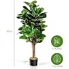 Set Of 2 Artificial Bamboos Height 1.5 M 644 Realistic Dense Leaves Pot Included Black With Green Lichen
