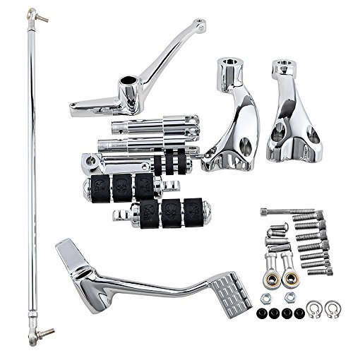 Astra Depot Forward Controls Chrome Complete Assembly Compatible With Harley Sportster Xl 1200 883 Pegs Levers Linkages & Hardware #TOP15