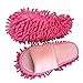 Pssopp Floor Slippers, Chenille Material 2-in-1 Design with Hook and Loop Fasteners for Efficient Sweeping at Home for All Ages (M 39-41)