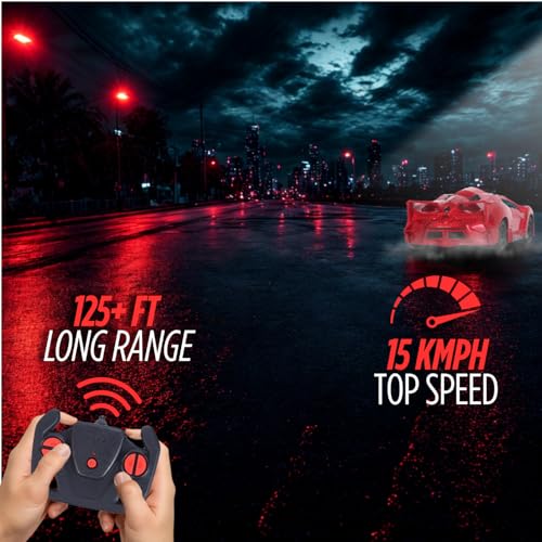 Image of Remote Control Car for Kids |Rechargeable High Speed RC Car with Lithium Battery |Type-C Charging |LED Headlights |Red