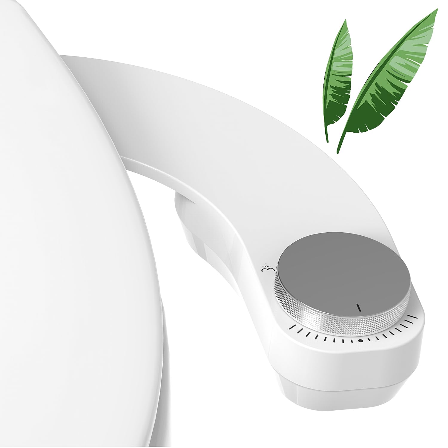 Left Hand Bidet Ultra-Slim Left Handed Bidet Attachment for Toilet Adjustable Water Pressure Retractable Dual Nozzles for Frontal