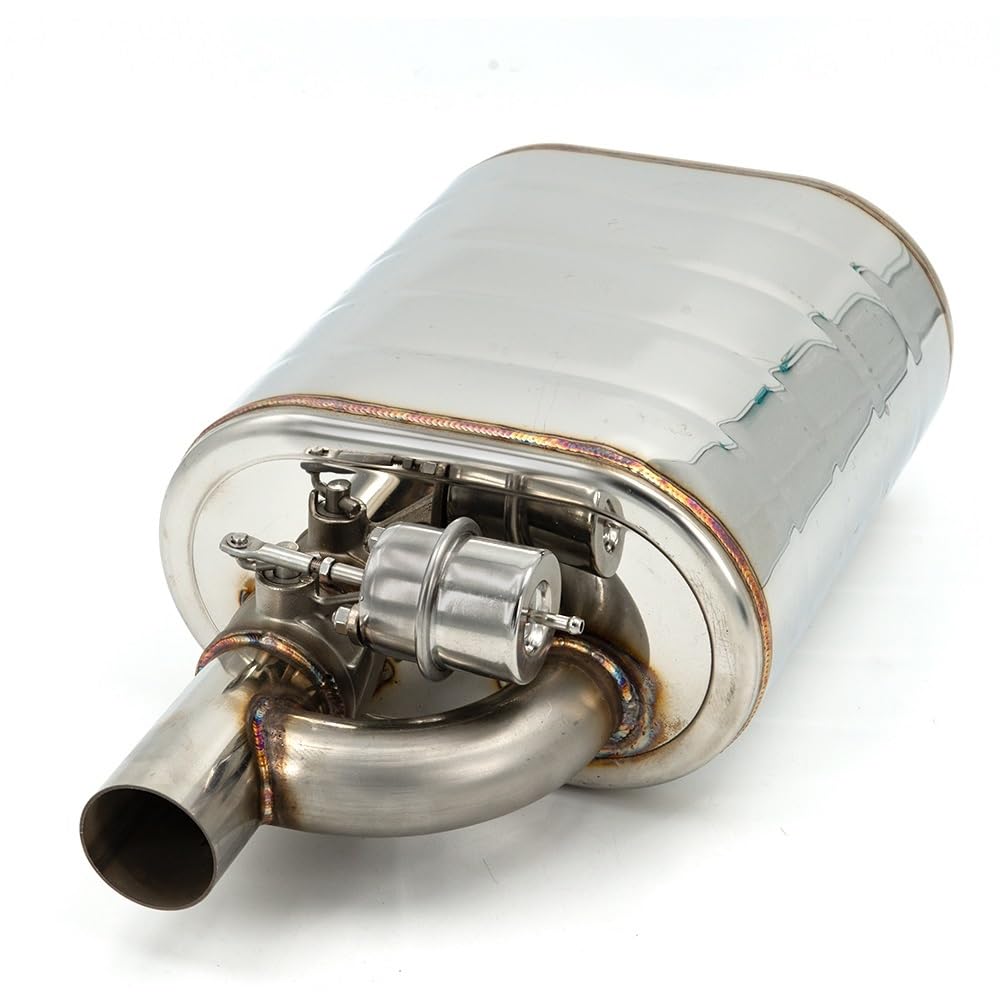 Tubo Extremo Escape Automóvil Kit Tubo Escape con Válvula Vacío Y Control Escape Universal Automóvil Silenciador Variable Acero Inoxidable 51, 63 Y 76 Mm, Control Remoto