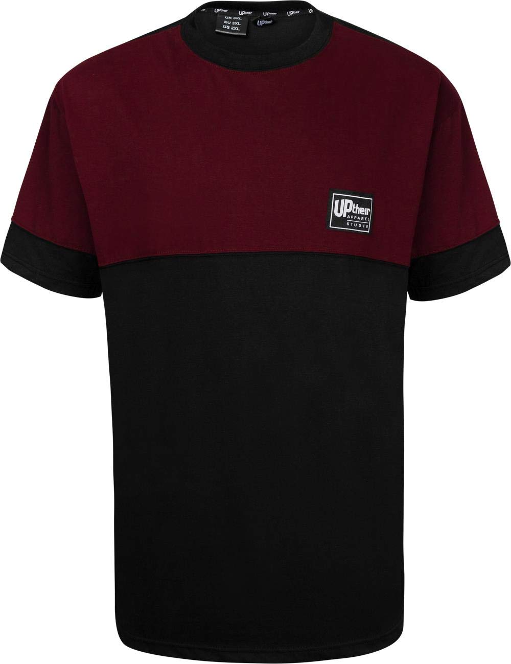 Uptheir Ace Cut and Sew T-Shirt - Burgundy Black-L