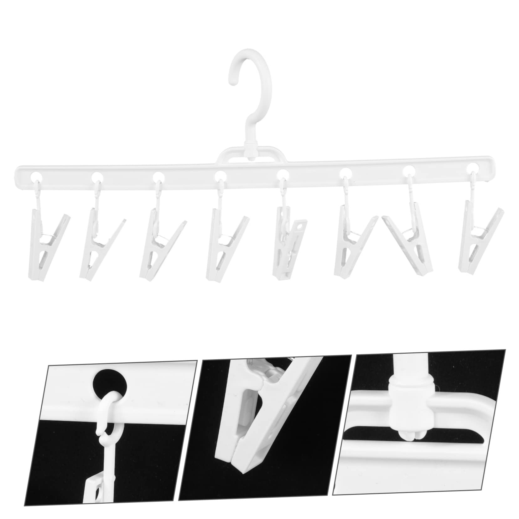 Ciieeo 3 Piezas Tendedero De Una Línea Clips De Almacenamiento De Sombrero Titular De La Gorra De Béisbol Percha De Ropa Montada En La Pared Organizador Colgador De Gorras Páginas