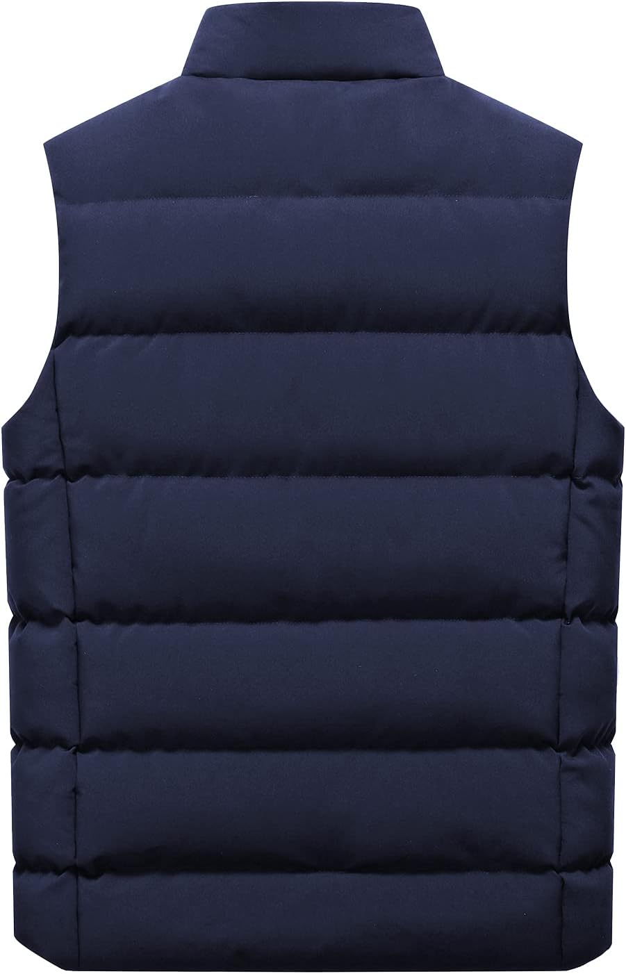 Locachy Men's Outdoor Casual Full Zipper Stand Collar Padded Vest Coats Sleeveless Jacket - Image 2