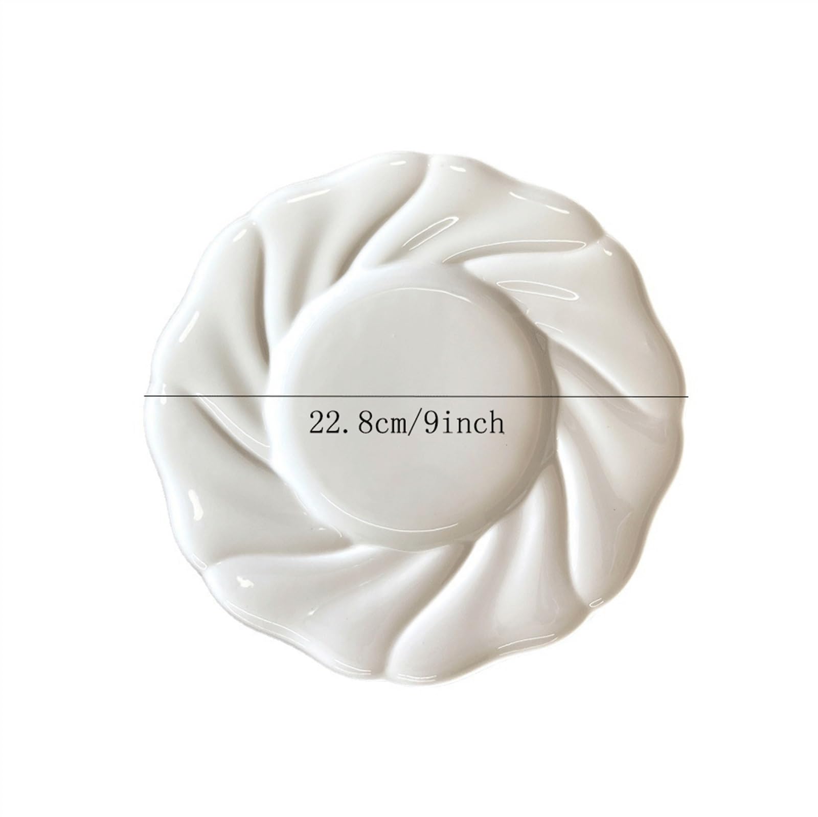 głęboki talerz 9 cali trójwymiarowy koronkowy płytki talerz na przekąski warzywny biały porcelanowy talerzyk deserowy w wysokiej temperaturze zastawa stołowa do kuchni dla restauracji Hotel