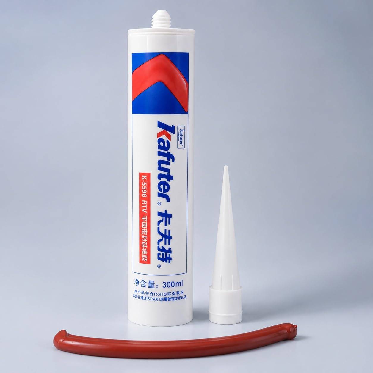 VIDOO Kafuter K-5596 Adhésif d'Étanchéité Rouge 300ml, Colle Pâte Mastic pour Bride de Pompe à Eau et Enrobage