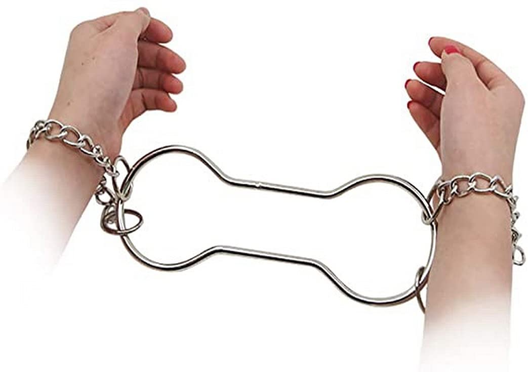 MAGSTAR Magic Trick Hand Cuff Release Shackle Escape, Silver, Hand Cuff Shackles, Chain, Locks, Child, Teen