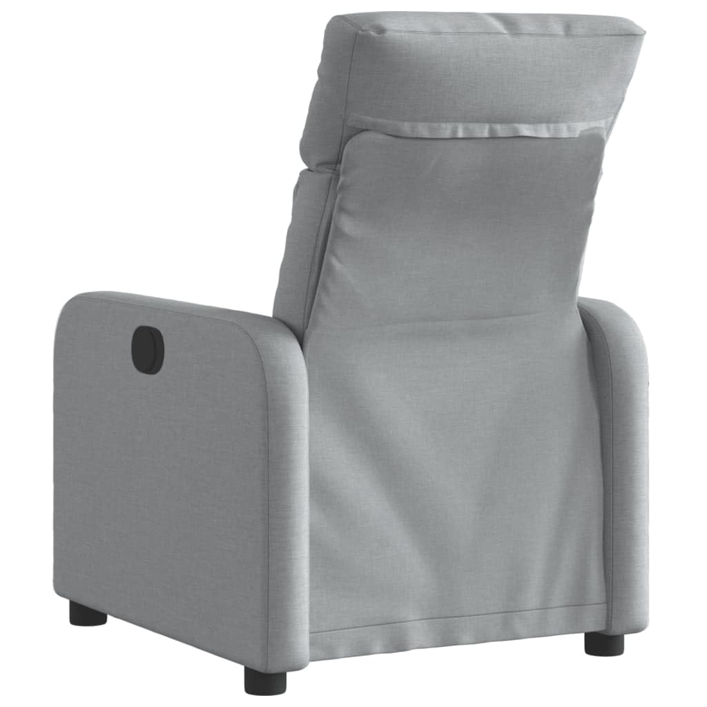 vidaXL Sillón reclinable eléctrico Tela Gris Claro