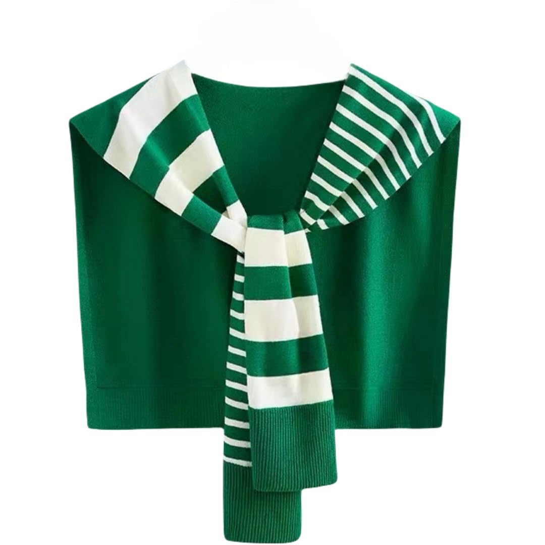 WaJuemy Sweater Shawl Wraps for Women Sweater Knitted Knotted Shawls Travel Casual Scarf Cape Shoulder Tops Fashion Wrap