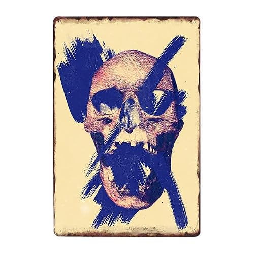 Skull Tattoo Parlors Shop- Metal Tin Sign Retro Vintage Plaque