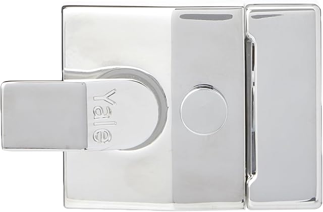 Yale YALP85CHCH P-85-CH-CH-40-Deadlocking Nightlatch Finish, High Security with Automatic Deadlock, Polished Chrome, 40
