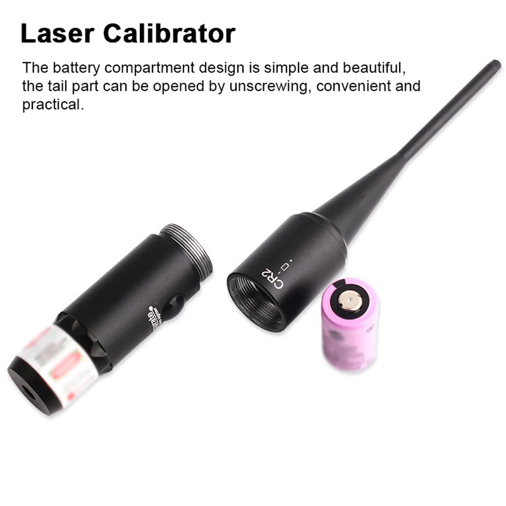 Calibreur Laser Weytoll en Alliage d'Aluminium Calibreur Sans Tour Laser Calibreur avec Adaptateur Réglable à 8 Trous pour Calibres de 0,177 à 0,50