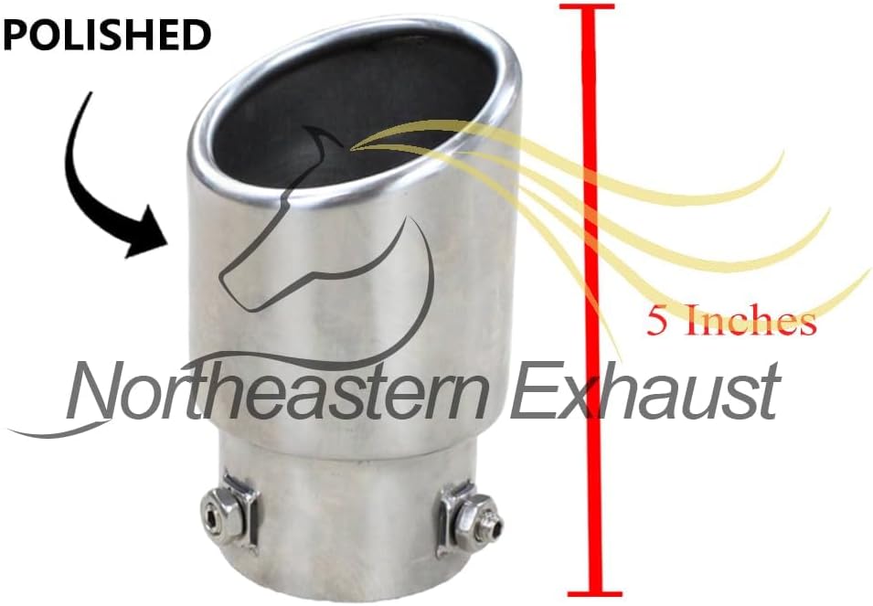 Exhaust Muffler and Tips Compatible for 2003-2004 Infiniti G35 3.5L | Stainless Steel | Northeastern Exhaust | Free Gasket, Hangers and Bolt Kit Included | Automotive Replacement Part