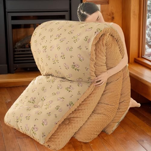 CVERTHAF Funda nórdica de Forro Polar 140x200cm, Juego de Cama de Invierno cálido y Afelpado, Ropa de Cama de Terciopelo ultrasuave de 240cm (E, 200 * 230cm/5.0kg)