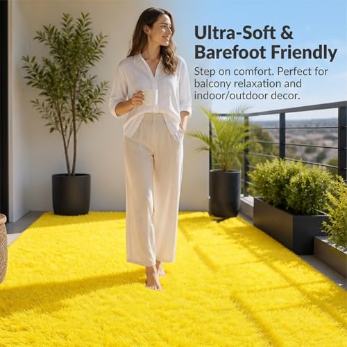 Gazon artificiel balcon sans flaques d'eau tapis doux de 3cm